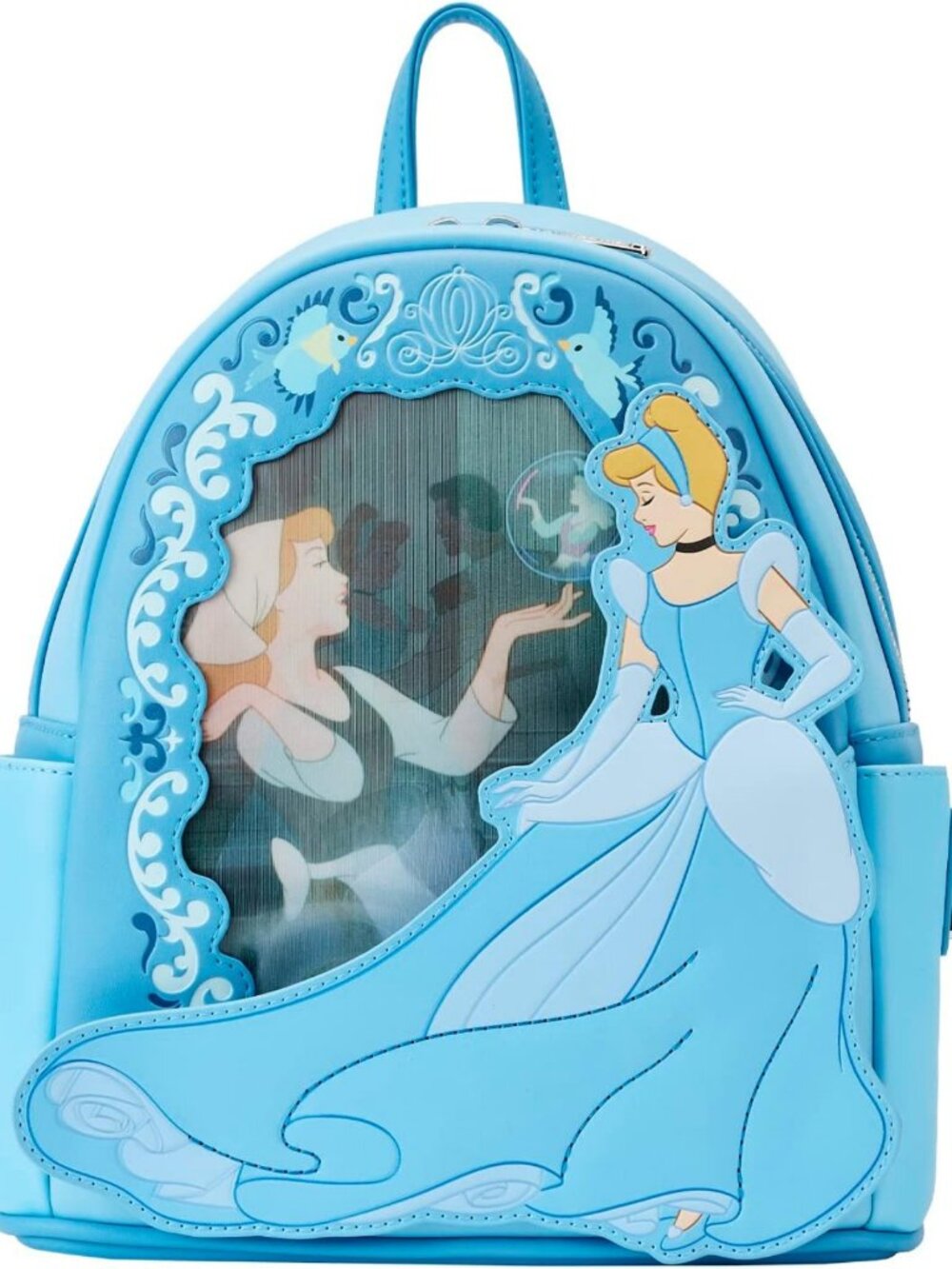 Cinderella Lenticular Princess Series Double Strap Shoulder Bag Purse for Women